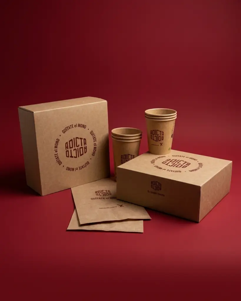Packaging personalizado: cajas kraft impresas para hostelería