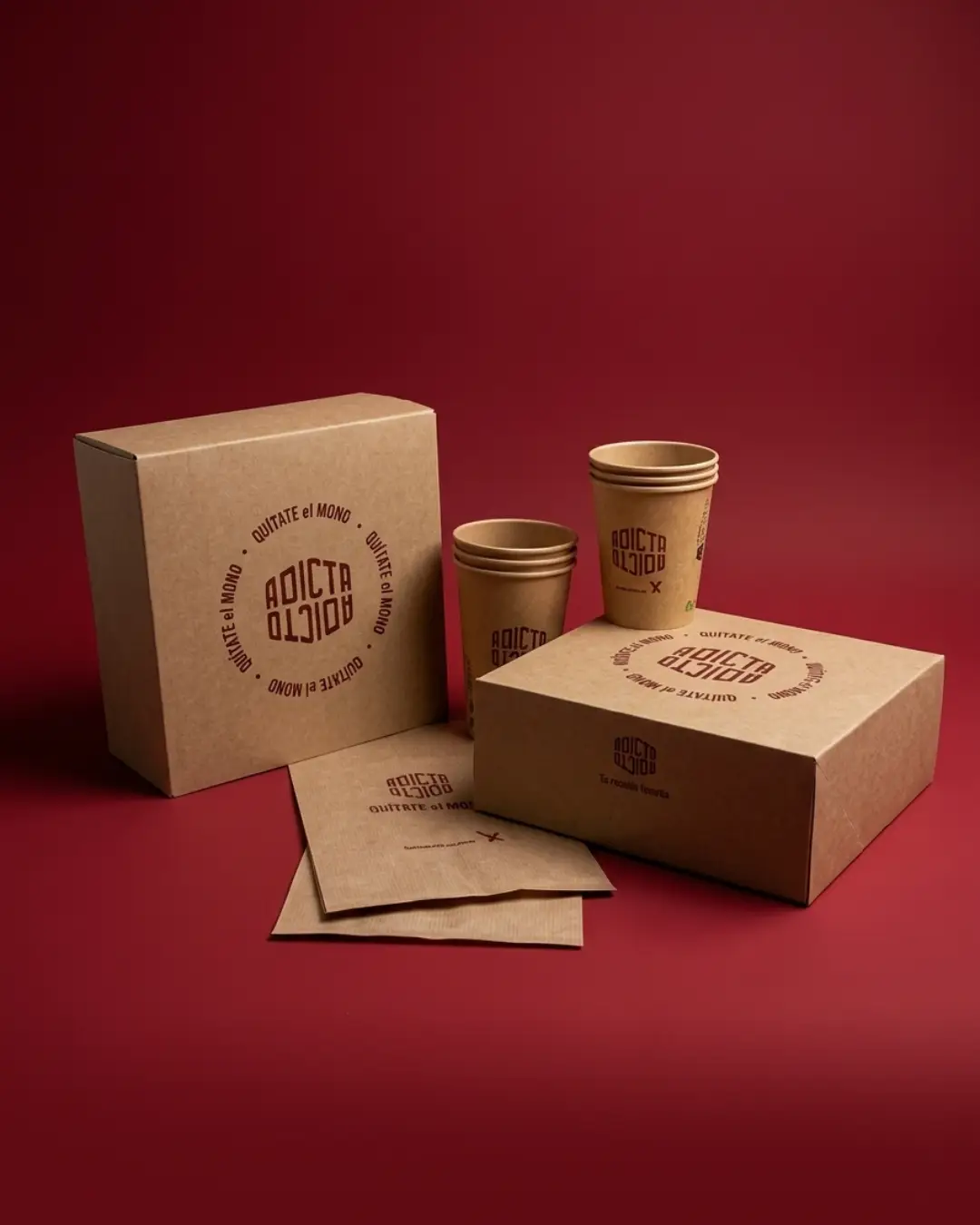 Packaging personalizado: cajas kraft impresas para hostelería