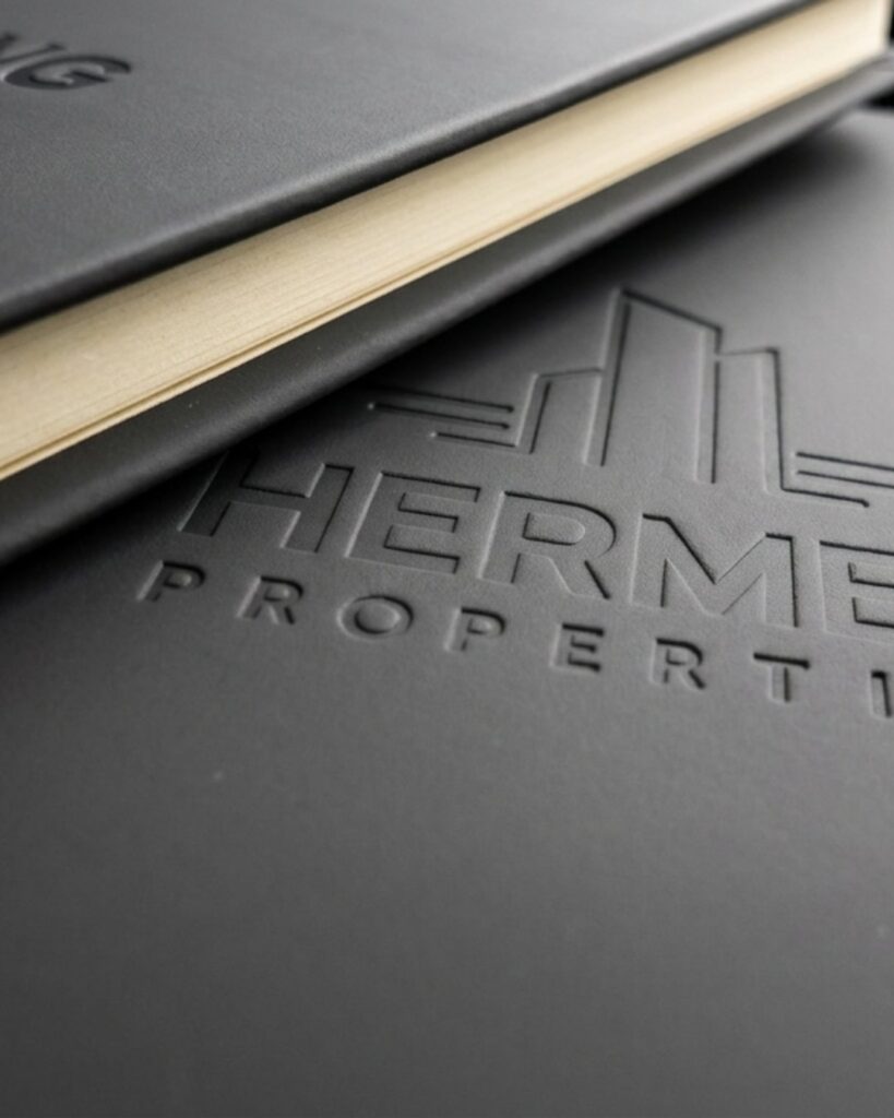 Merchandising personalizado: termoimpresión libretas Hermes