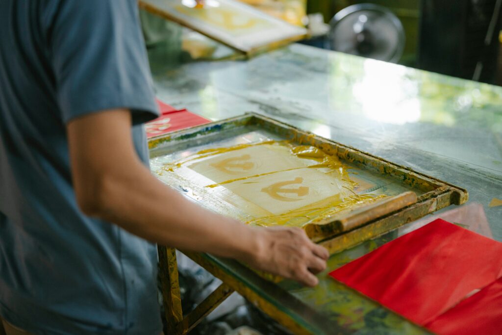 Imagen ilustrativa de serigrafía textil