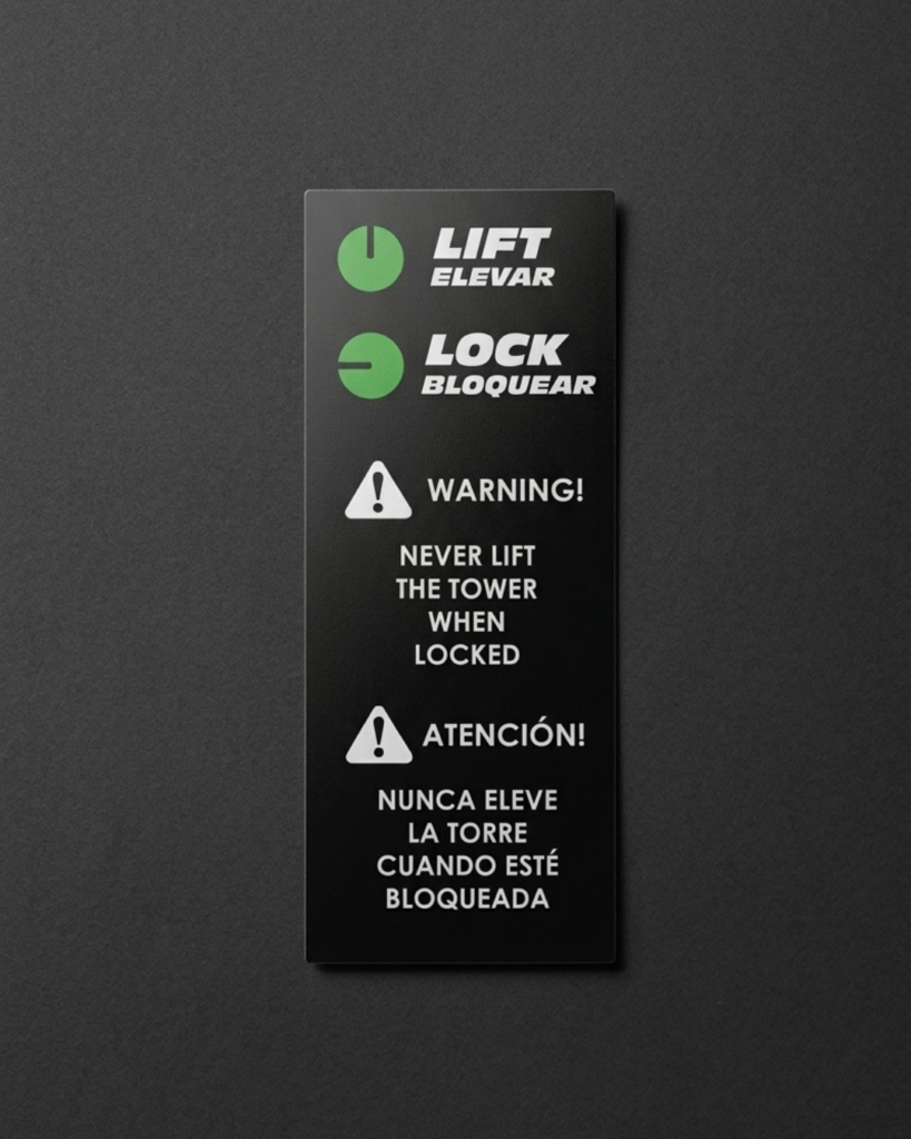 Placas de instrucciones para maquinaria