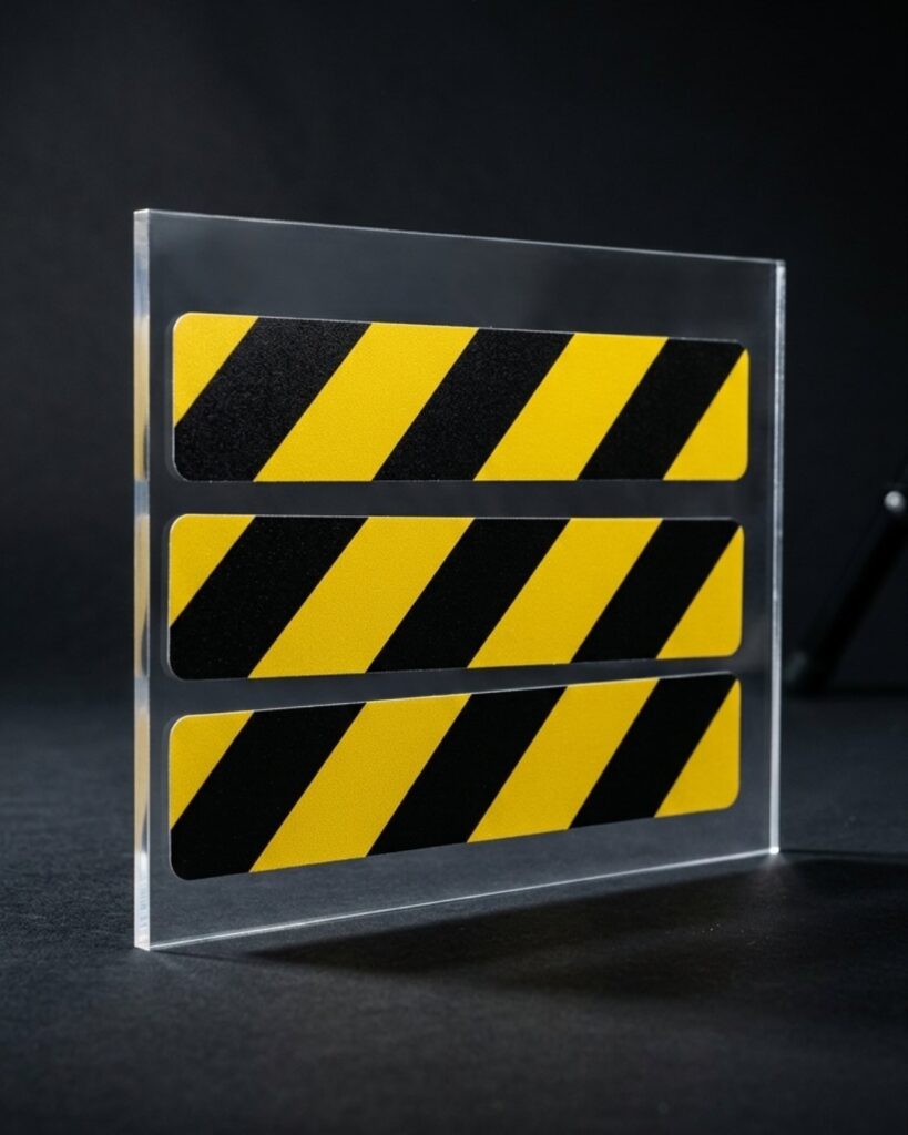 Señalética y adhesivos técnicos: bandas de precaución